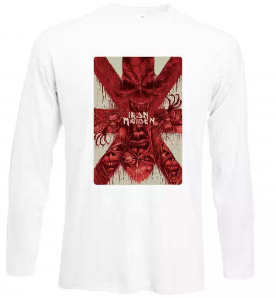 Лонгслів Iron maiden print Білий фото