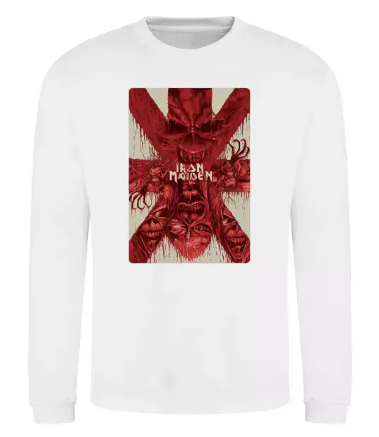 Свитшот Iron maiden print Белый фото