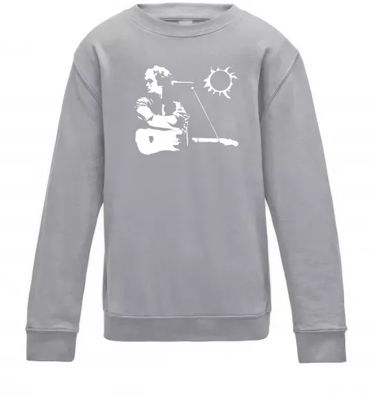 Дитячий світшот Цой Кіно Сірий меланж фото