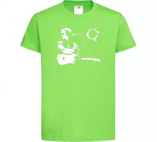 Дитяча футболка Цой Кіно Лаймовий фото