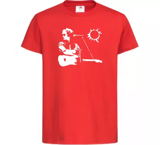 Дитяча футболка Цой Кіно Червоний фото