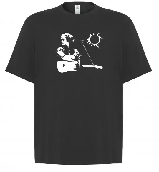 Футболка Оверсайз Цой Кіно Черный фото