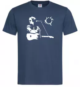 Мужская футболка Цой Кіно Темно-синий фото