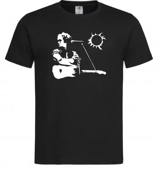 Чоловіча футболка Цой Кіно Чорний фото