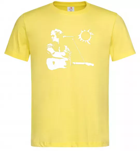 Чоловіча футболка Цой Кіно Лимонний фото