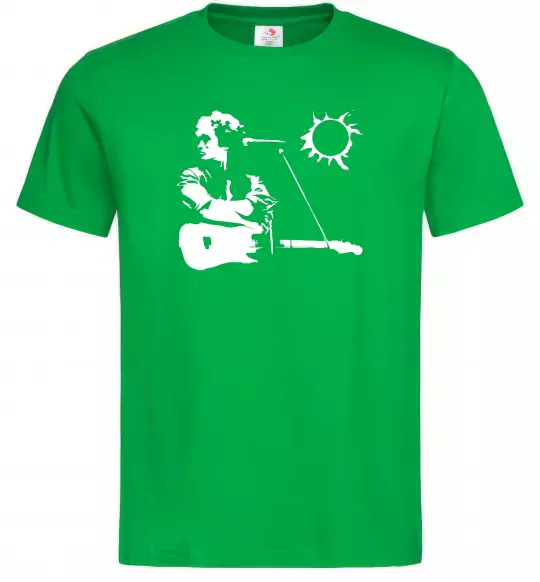 Чоловіча футболка Цой Кіно Зелений фото