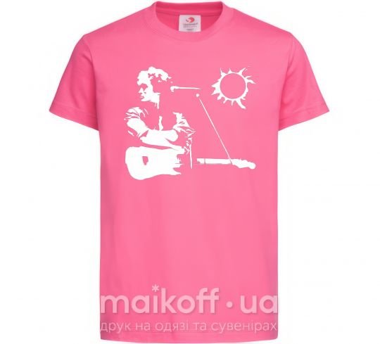 Детская футболка Цой Кино Ярко-розовый фото