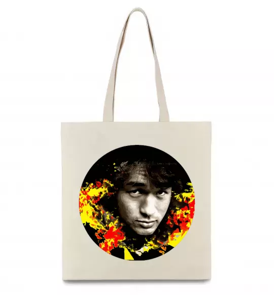 Еко-сумка Віктор Цой Бежевий фото