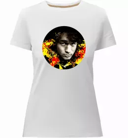 Жіноча преміум футболка В.Цой Чорний фото