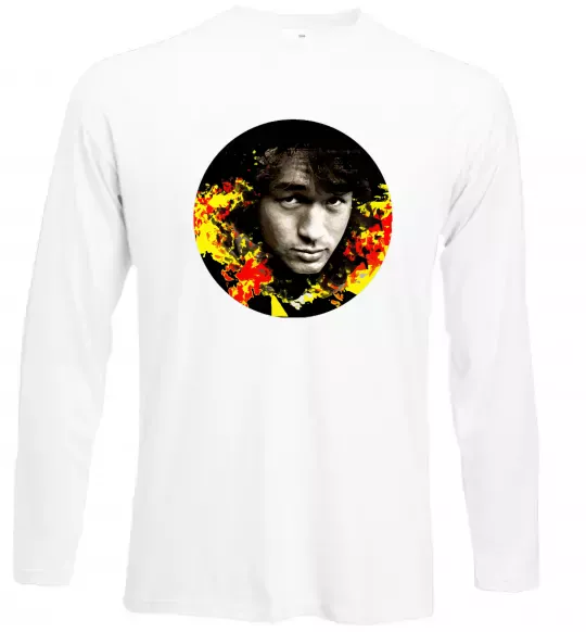 Лонгслив Віктор Цой Белый фото