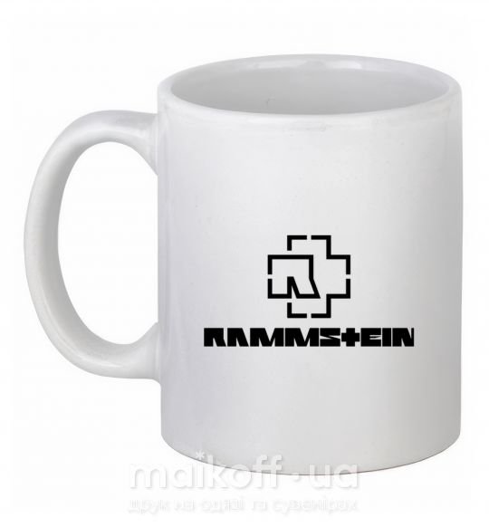 Чашка керамічна Rammstein logo Білий фото