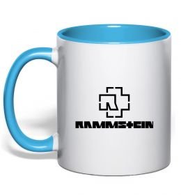 Чашка с цветной ручкой Rammstein logo