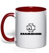 Чашка с цветной ручкой Rammstein logo Красный фото