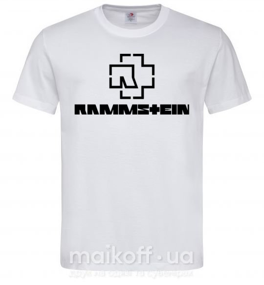 Чоловіча футболка Rammstein logo Білий фото
