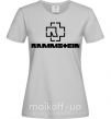 Жіноча футболка Rammstein logo Сірий фото