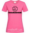 Женская футболка Rammstein logo Ярко-розовый фото
