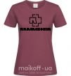 Женская футболка Rammstein logo Бордовый фото