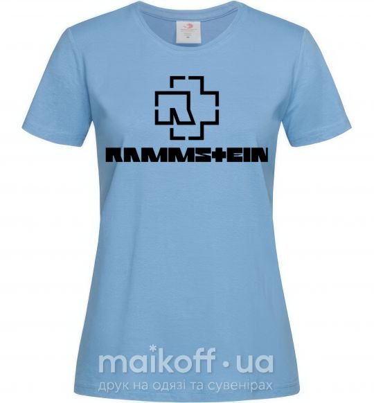 Женская футболка Rammstein logo Голубой фото