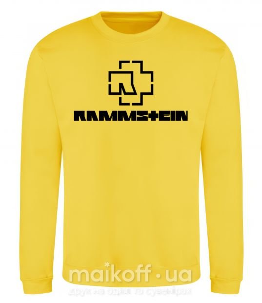 Світшот Rammstein logo Сонячно жовтий фото