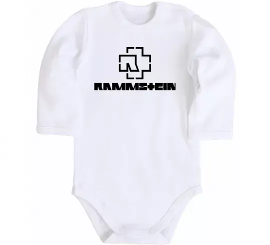 Дитячий бодік Rammstein logo Білий фото