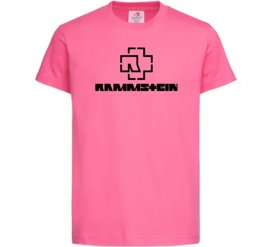Дитяча футболка Rammstein logo Яскраво-рожевий фото