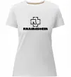 Жіноча преміум футболка Rammstein logo Білий фото