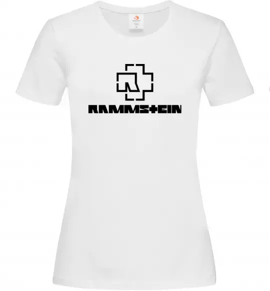 Жіноча футболка Rammstein logo Білий фото