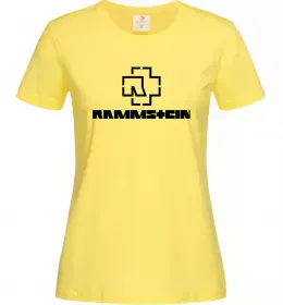 Женская футболка Rammstein logo Лимонный фото