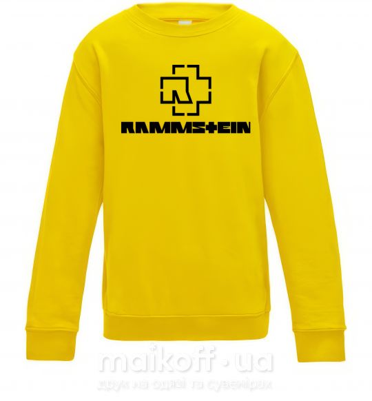 Дитячий світшот Rammstein logo Сонячно жовтий фото