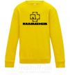 Детский Свитшот Rammstein logo Солнечно желтый фото