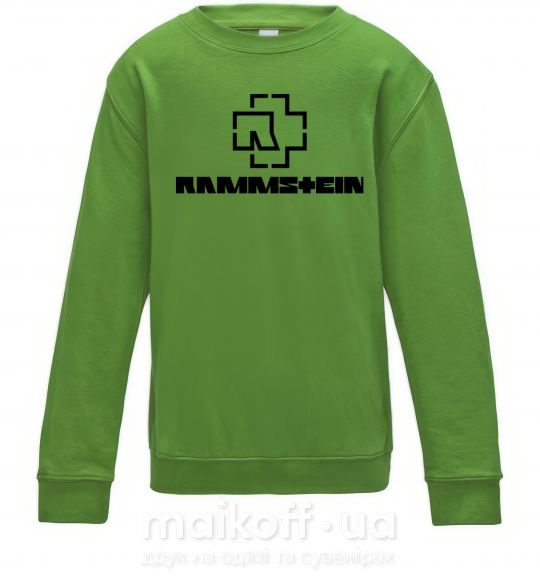 Дитячий світшот Rammstein logo Лаймовий фото