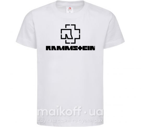 Детская футболка Rammstein logo Белый фото