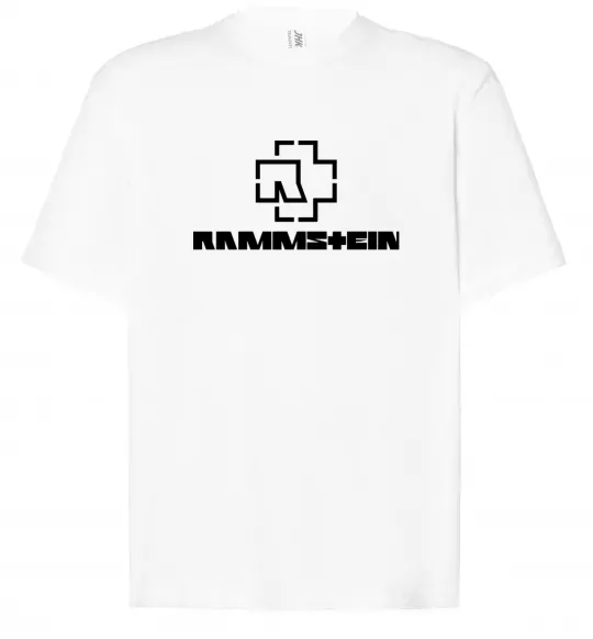Футболка Оверсайз Rammstein logo Білий фото