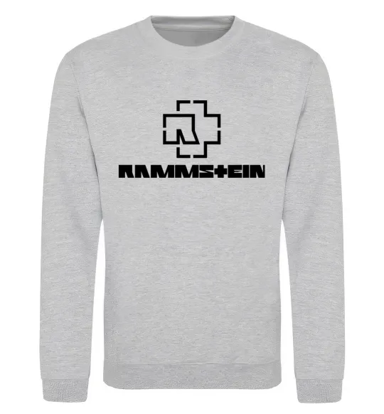 Світшот Rammstein logo Сірий меланж фото