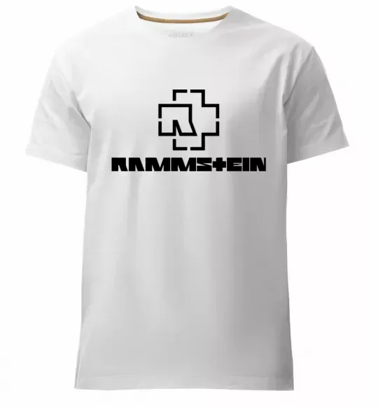 Мужская премиум футболка Rammstein logo Белый фото