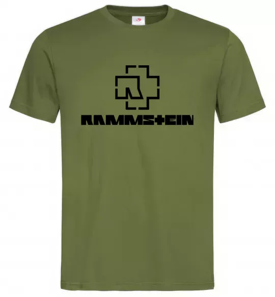 Чоловіча футболка Rammstein logo Оливковий фото