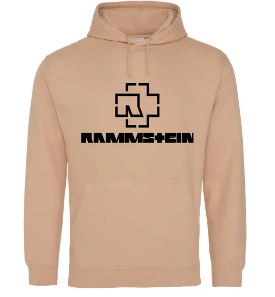 Чоловіча толстовка (худі) Rammstein logo Пісочний фото