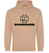 Чоловіча толстовка (худі) Rammstein logo Пісочний фото