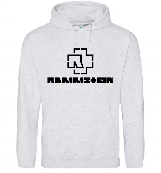 Жіноча толстовка (худі) Rammstein logo Сірий меланж фото