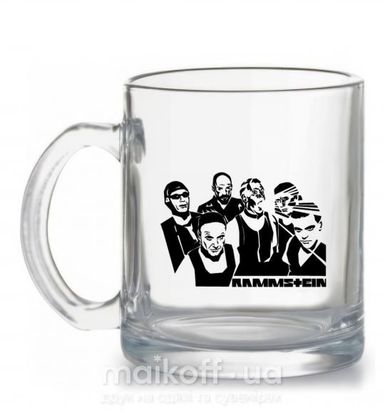 Чашка стеклянная Rammstein группа Прозрачный фото