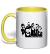 Чашка з кольоровою ручкою Rammstein группа Сонячно жовтий фото