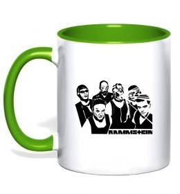 Чашка с цветной ручкой Rammstein группа