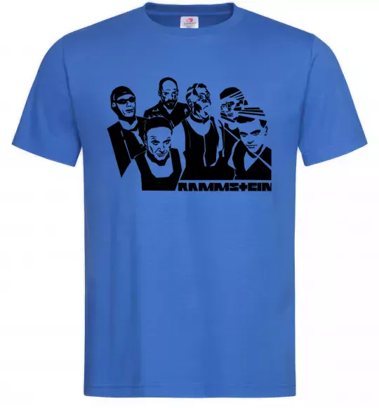 Мужская футболка Rammstein группа Ярко-синий фото
