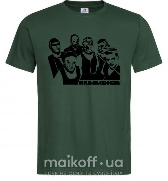 Чоловіча футболка Rammstein группа Темно-зелений фото