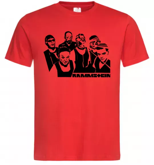 Мужская футболка Rammstein группа Красный фото