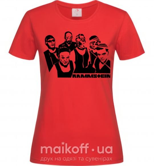 Жіноча футболка Rammstein группа Червоний фото
