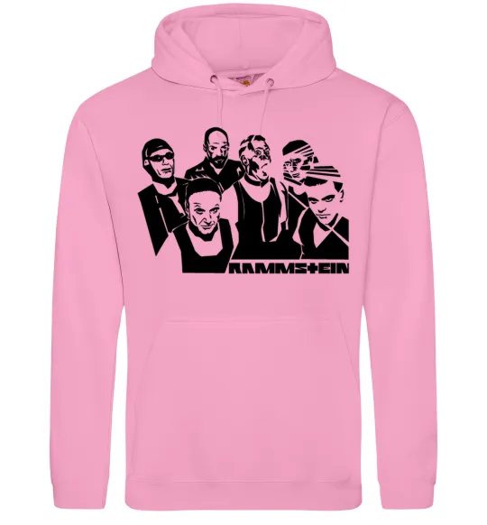 Мужская толстовка (худи) Rammstein группа Розовый фото