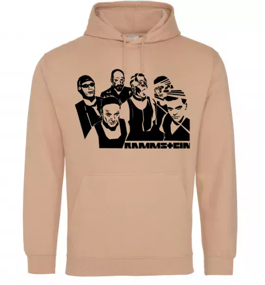Женская толстовка (худи) Rammstein группа Песочный фото