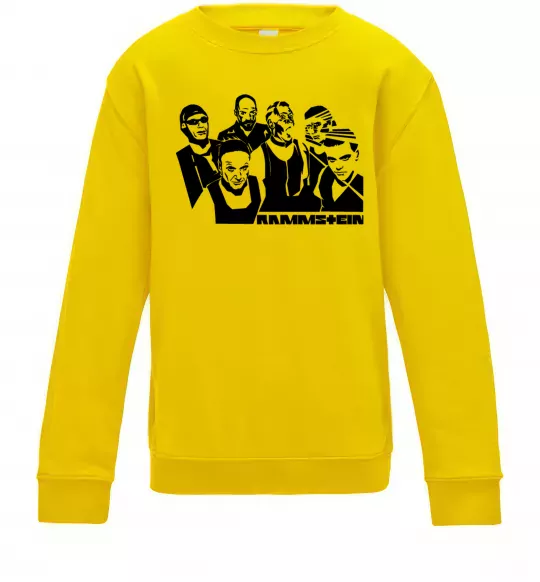 Детский Свитшот Rammstein группа Солнечно желтый фото