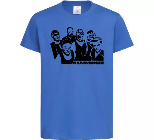 Детская футболка Rammstein группа Ярко-синий фото